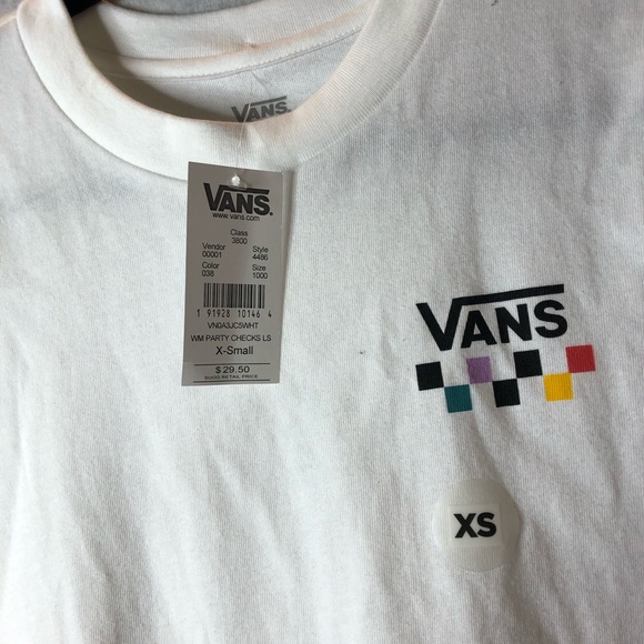 NWT Van’s “party checks” long sleeved shirt - Picture 2 of 5